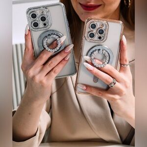 GOLD GLAM DIAMOND BLING MAGSAFE PHONE CASE